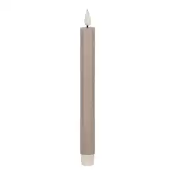 Van Cranenbroek LED-kaars diner rib 25 cm taupe aanbieding