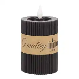 Van Cranenbroek Kaars rib melt LED 7 x 10 cm zwart aanbieding