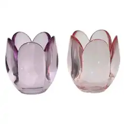 Van Cranenbroek Theelicht flower 8 cm roze 2st aanbieding