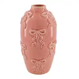 Van Cranenbroek Vaas strik roze 16 x 29 cm aanbieding