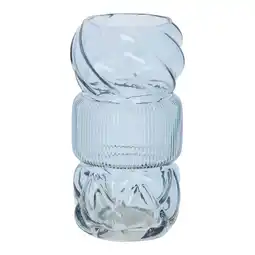 Van Cranenbroek Vaas glas Mende blauw 20 cm aanbieding