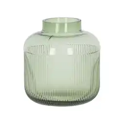 Van Cranenbroek Vaas glas groen 13 x 14 cm aanbieding