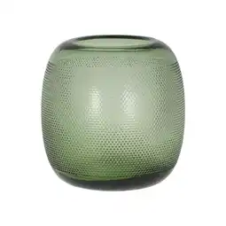 Van Cranenbroek Vaas glas groen 18 x 18 cm aanbieding