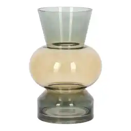Van Cranenbroek Vaas glas 2tone groen 24 cm aanbieding