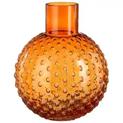 Van Cranenbroek Vaas glas Dionne oranje 28 x 22 cm aanbieding