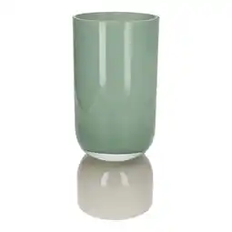 Van Cranenbroek Vaas glas 2tone groen 28 cm aanbieding