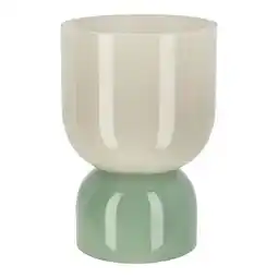 Van Cranenbroek Vaas glas 2tone groen 22 cm aanbieding