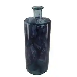 Van Cranenbroek Fles glas recycle blauw 15 x 40 cm aanbieding