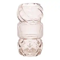 Van Cranenbroek Vaas glas Mende roze 20 cm aanbieding