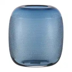 Van Cranenbroek Vaas glas 20 x 22 cm blauw aanbieding