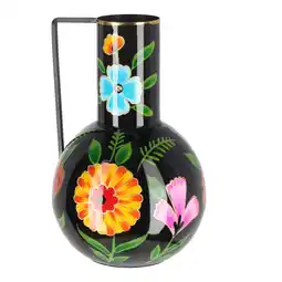 Van Cranenbroek Vaas Korba bloem zwart 24 cm aanbieding