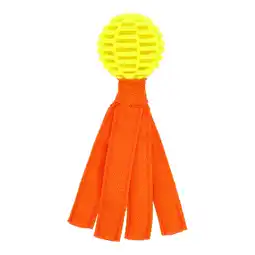 Van Cranenbroek Hondenspeelgoed bal geel/oranje 21 cm aanbieding