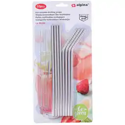 Van Cranenbroek Rietjes chrome 8 stuks en borstel Alpina aanbieding