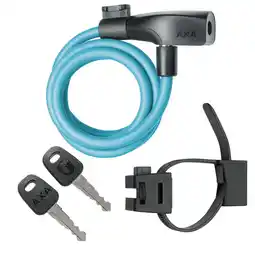 Van Cranenbroek Spiraalkabelslot Resolute 8-120 Ice Blue AXA aanbieding