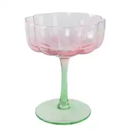 Van Cranenbroek Champagneglas Masos groen roze 13 cm aanbieding
