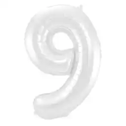 Van Cranenbroek Folieballon 9 mat wit 86 cm aanbieding
