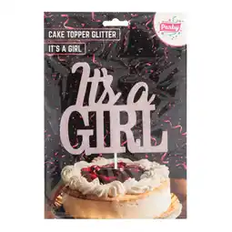 Van Cranenbroek Cake topper glitter Its a girl aanbieding