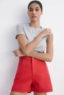 Wehkamp Mango straight leg casual short - rood aanbieding