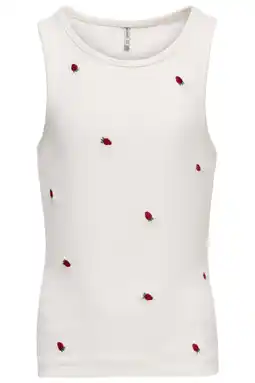 Wehkamp KIDS ONLY GIRL mouwloze top wit met textuur aanbieding