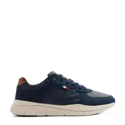 Wehkamp Memphis One leren sneakers donkerblauw aanbieding
