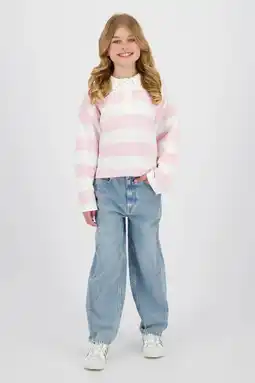 Wehkamp Vingino gestreepte sweater roze aanbieding