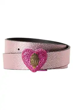 Wehkamp Kurt Geiger leren riem Eagle Heart lichtroze aanbieding
