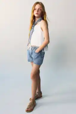 Wehkamp Mango Kids regularwaist short medium blue denim aanbieding
