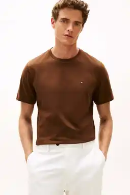 Wehkamp Tommy Hilfiger regular T-shirt bruin aanbieding