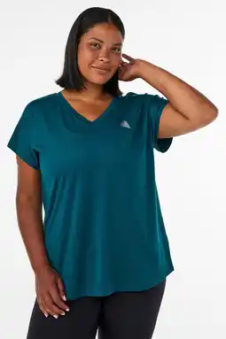 Wehkamp ACTIVE By Zizzi Plus Size sport T-shirt petrol aanbieding