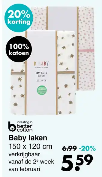 Wibra Baby laken aanbieding