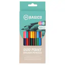 Albert Heijn 24Basics Kleurpotloden duopoint 24 kleuren aanbieding