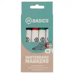 Albert Heijn 24Basics Whiteboardmarker 4 kleuren aanbieding