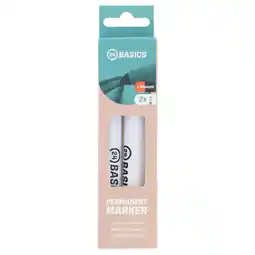 Albert Heijn 24Basics Permanent marker set rood en zwart aanbieding