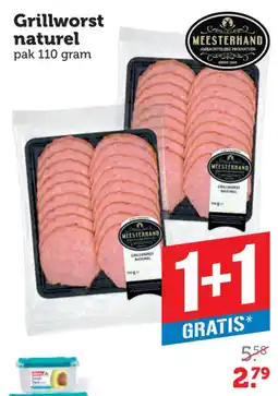 Coop Meesterhand Grillworst naturel aanbieding