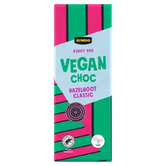 Jumbo Jumbo Geniet van Vegan Choc Hazelnoot Classic 80g aanbieding