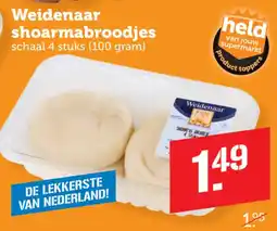 Coop Weidenaar shoarmabroodjes aanbieding