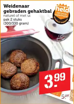 Coop Weidenaar gebraden gehaktbal aanbieding
