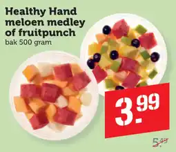 Coop Healthy Hand meloen medley of fruitpunch aanbieding