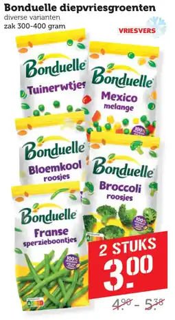 Coop Bonduelle diepvriesgroenten aanbieding