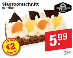 Coop Hendrickx de Bakker Slagroomschnitt aanbieding