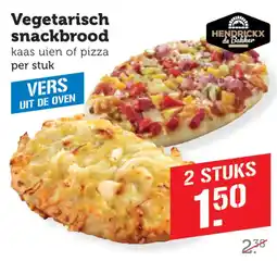 Coop Hendrickx de Bakker vegetarisch snackbrood aanbieding