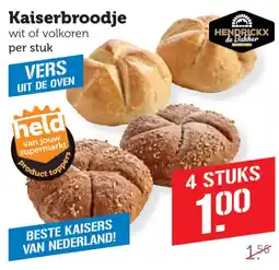 Coop Hendrickx de Bakker kaiserbroodje aanbieding