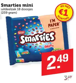 Coop Smarties mini aanbieding
