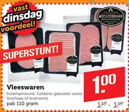 Coop meesterhand vleeswaren aanbieding