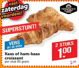 Coop hendrickx de bakker kaas of ham-kaas croissant aanbieding