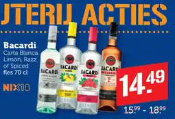 Coop Bacardi Carta Blanca, Limón, Razz of Spiced aanbieding