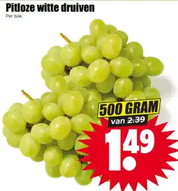 Dirk Pitloze witte druiven aanbieding