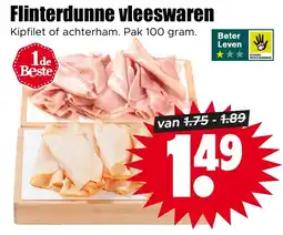 Dirk Flinterdunne vleeswaren aanbieding