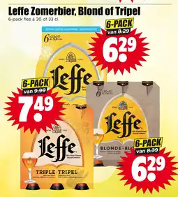 Dirk Leffe zomerbier, blond of tripel aanbieding