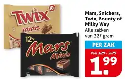 Hoogvliet Mars, Snickers, Twix, Bounty of Milky Way aanbieding